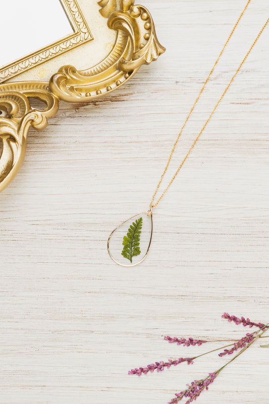 Fern Teardrop Necklace