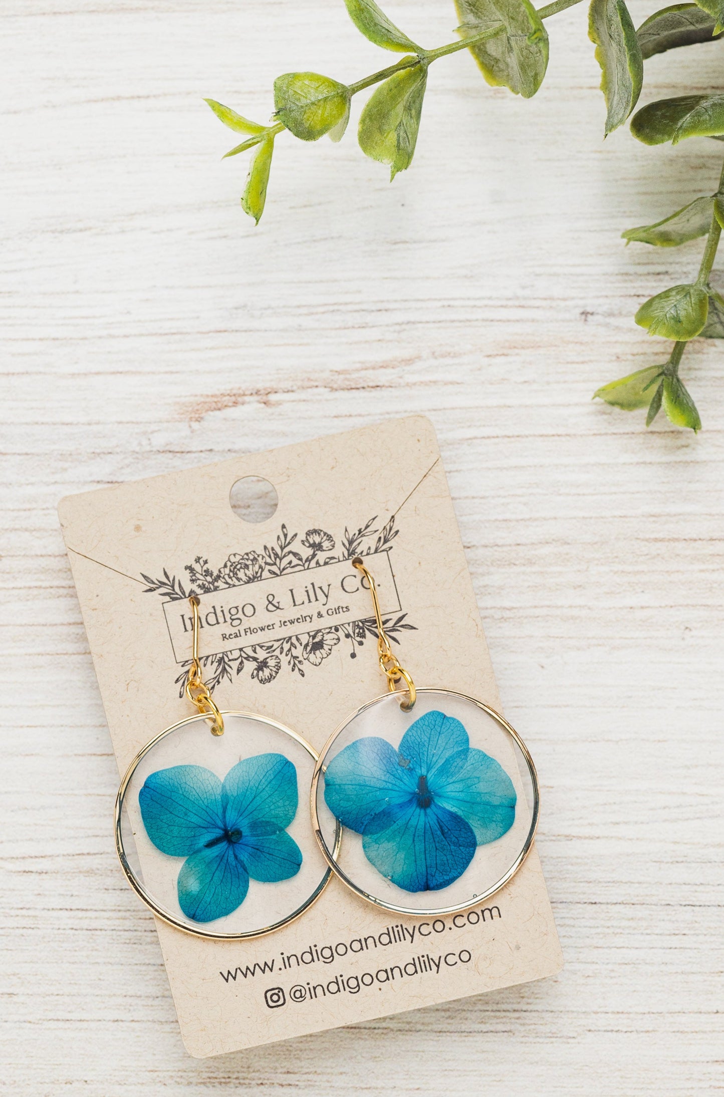 Blue Hydrangea Earrings