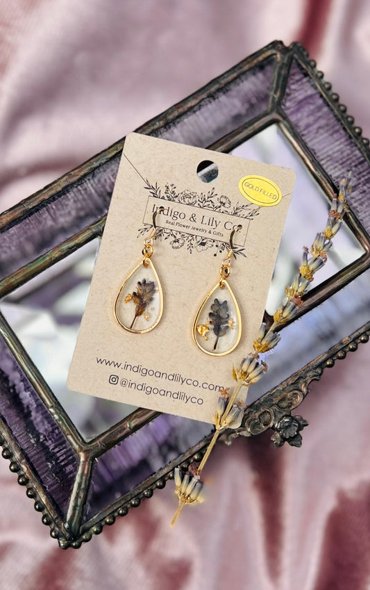 Lavender Earrings - 14k gold filled