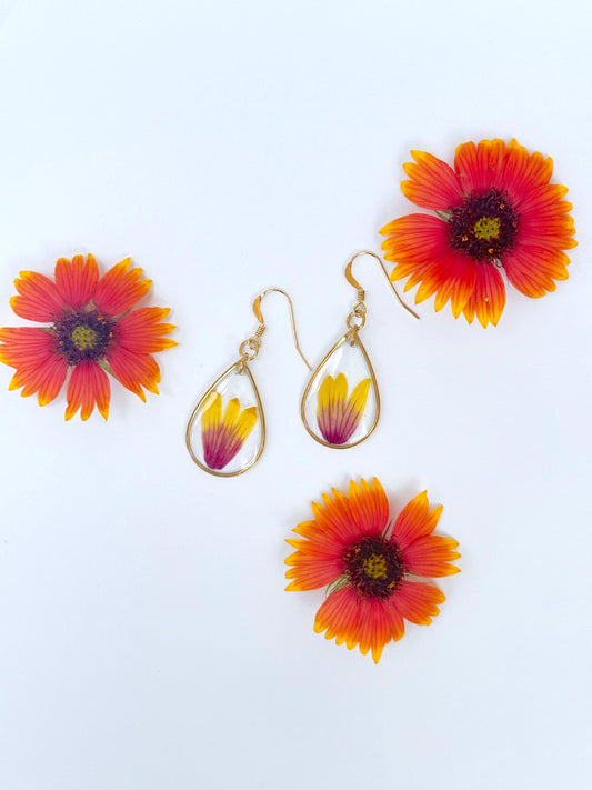 Texas Indian Blanket Earrings
