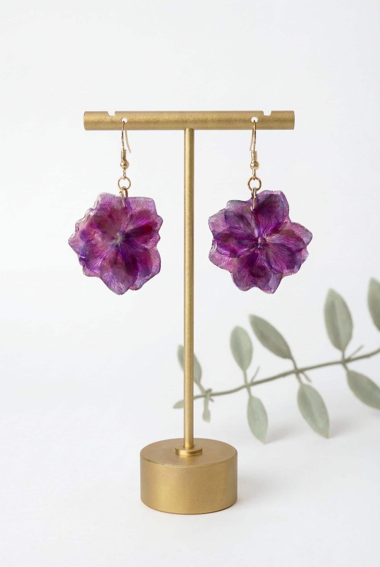 Amethyst Hydrangea Earrings