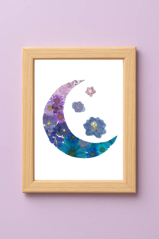 Moon - Floral Art Print