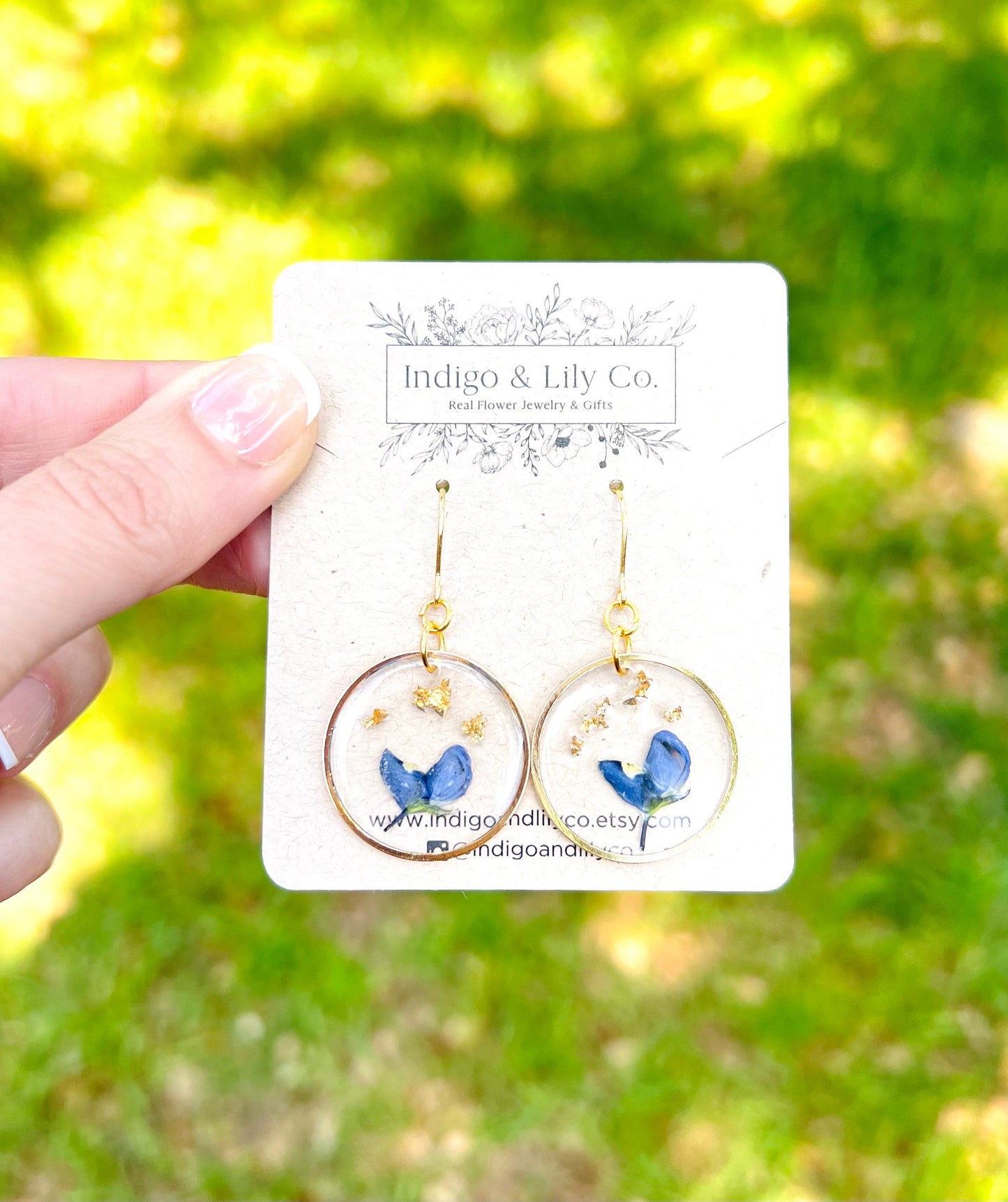 Bluebonnet Earrings, Bluebonnet Jewelry, Real Pressed Bluebonnet, Mother, Mother's Day Gift, Texas, Lupine, Texas State Flower, Blue