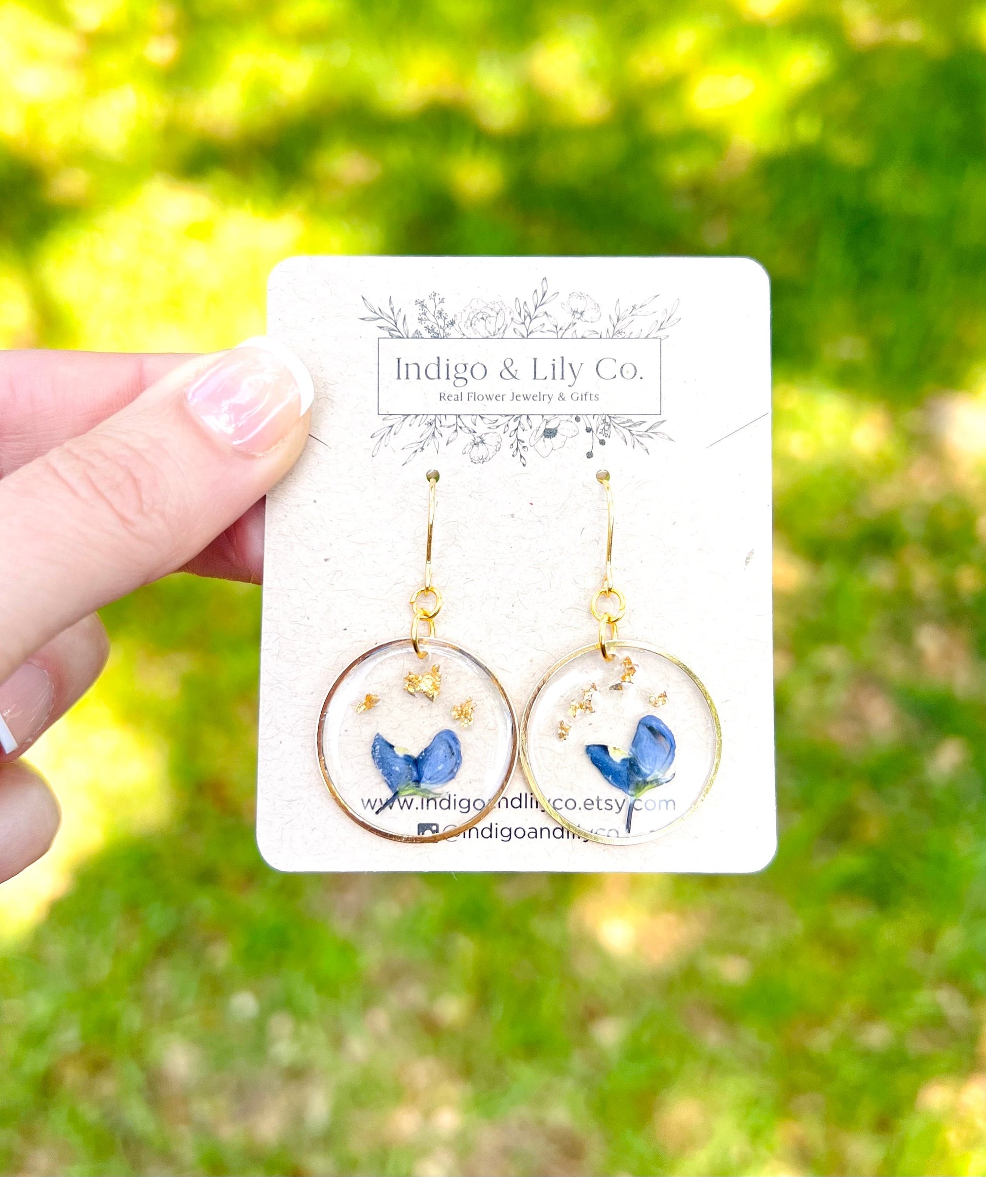 Bluebonnet Earrings, Bluebonnet Jewelry, Real Pressed Bluebonnet, Mother, Mother's Day Gift, Texas, Lupine, Texas State Flower, Blue