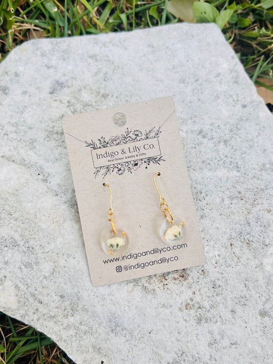 White Baby's Breath Earrings